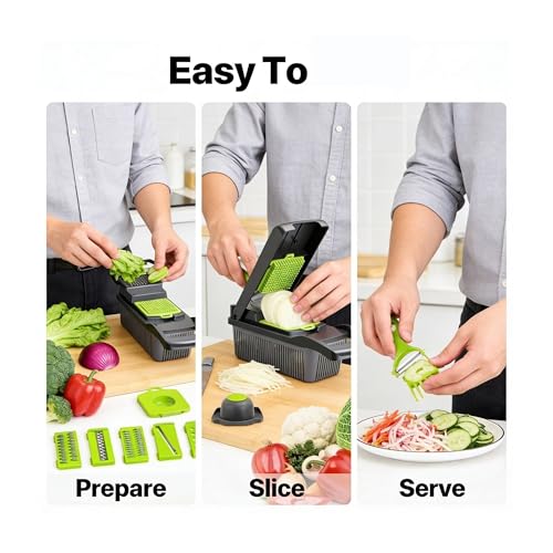 Multifuncional cortador de verduras con contenedor miniatura 2