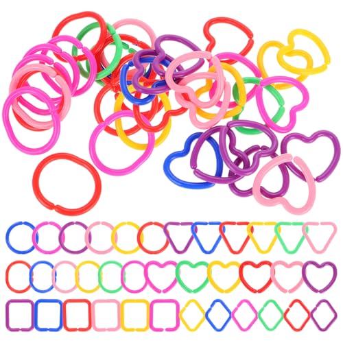 Chaîne de jouets en plastique pour bébés comprenant 100 pièces colorées