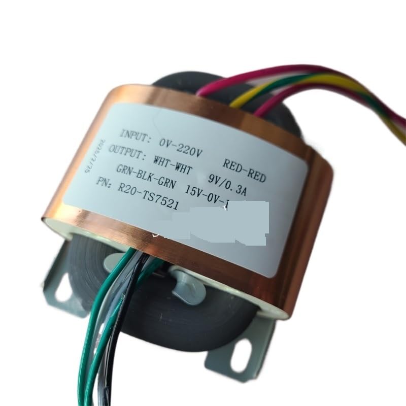 Transformator R Rdzeń Dual 15 V 30 W R20 Transformator napięcia z 220 V na 15 V-0-15 V + 9 V przedwzmacniacz DAC z ekranowaniem miedzianym