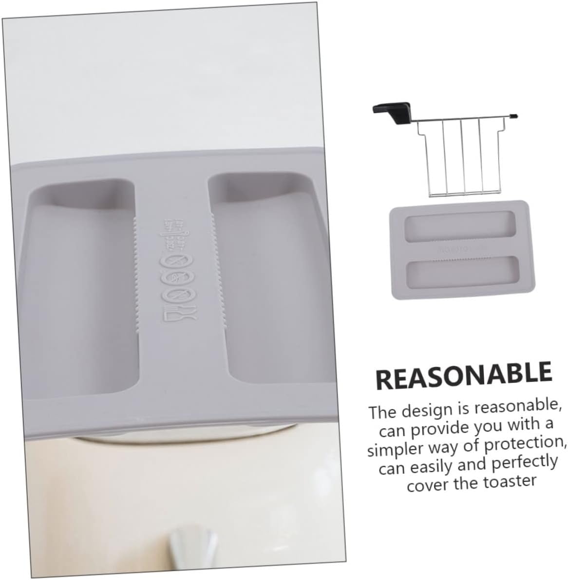 Kichvoe 1set Toaster Cover Kitchen Protector for Bread Maker Dust Cover Bread Slice Holder Compatible Toast Machines Simple Design for Safe Use