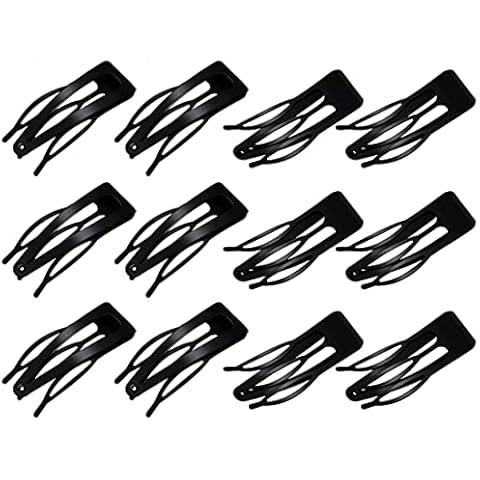 12 Piezas Pinza de Pelo de Doble Agarre Cover