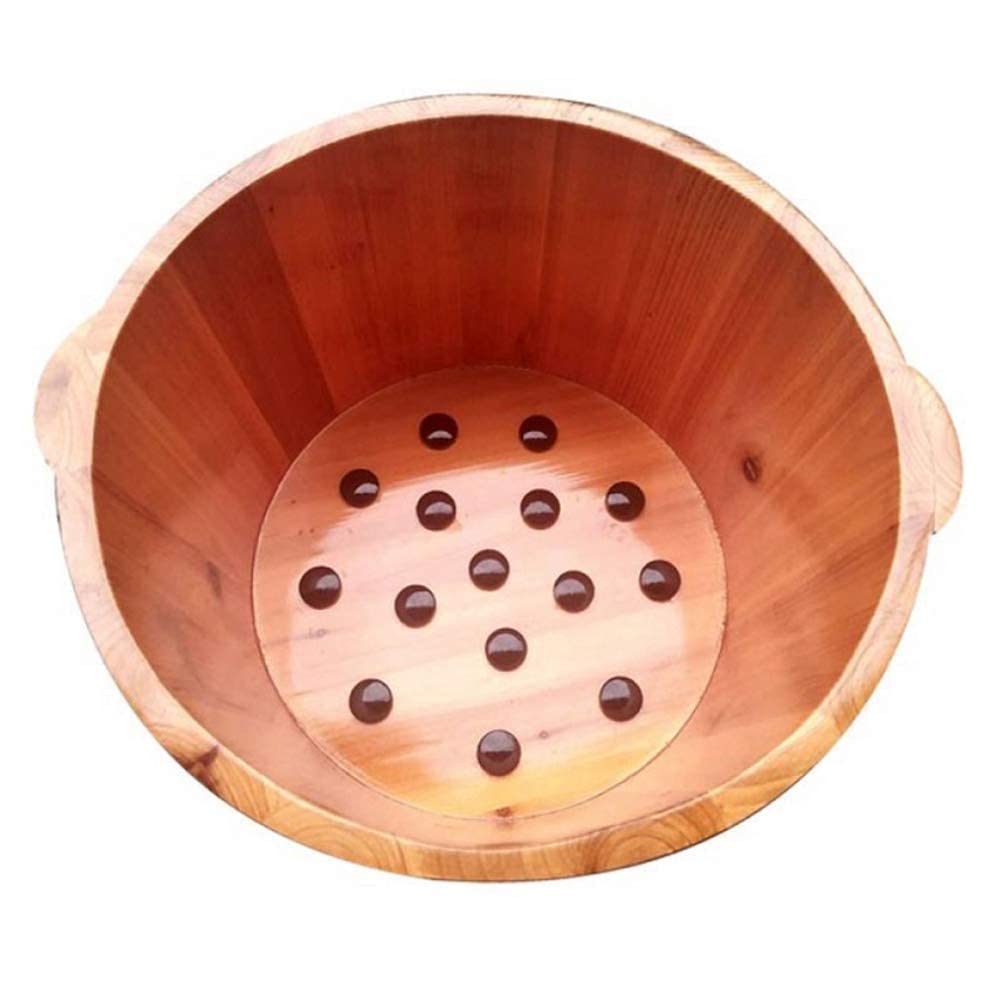 Secchio per Pediluvio in Legno Naturale, Bacino per Pedicure Domestico Barile per Pediluvio in Legno Piedi Ammollo Vasca per La Salute Regalo per Assistenza Sanitaria per Mezza età E Anziani,