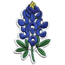 Texas Blue Bonnet Patch State National Flower Embroidered Iron On