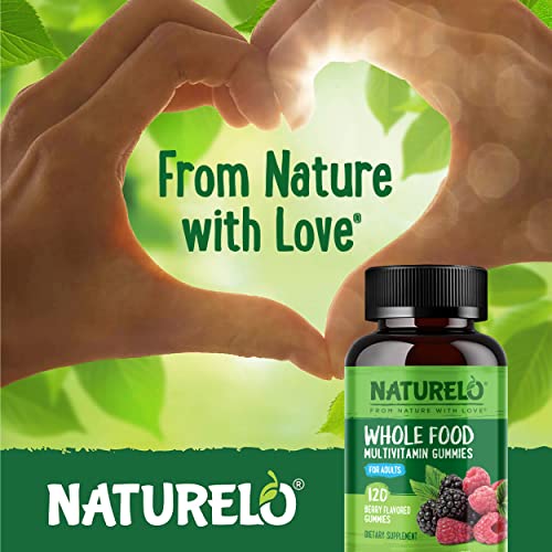 Naturelo Whole Food Vitamin Gummies For Adults - Chewable Gummy Multivitamin For Men & Women - 120 Vegan Gummies (Packaging May Vary) #TOP6