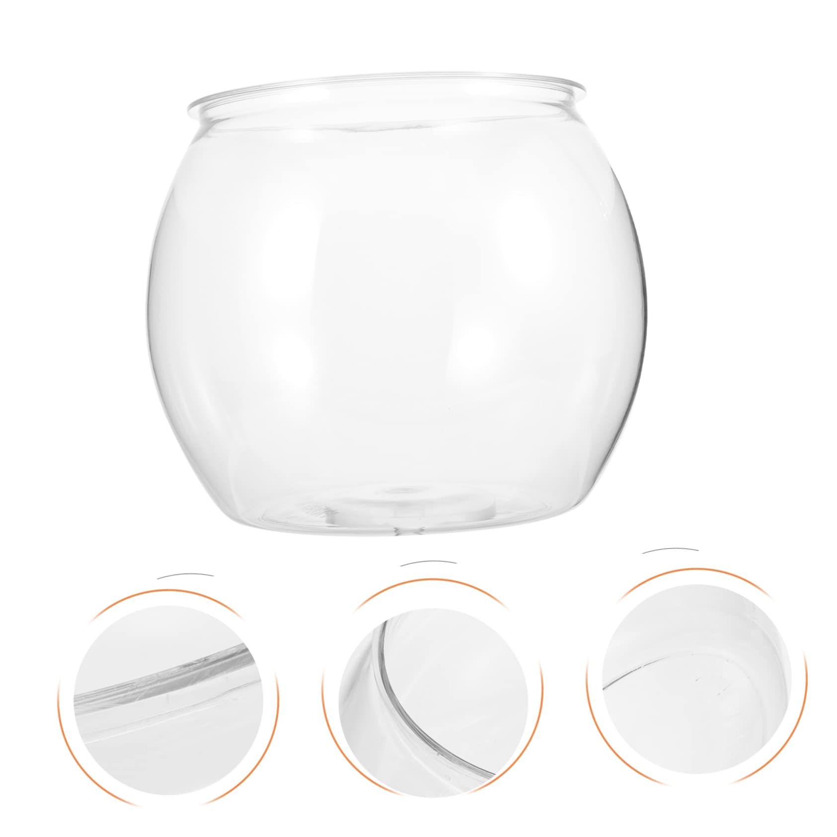 Garneck Transparenter Aquarium für Goldfische und Schildkröten Dekoratives Fischglas für Schreibtisch Wohnzimmer und Garten Hochtransparentes Design für Sicht und Stabilität