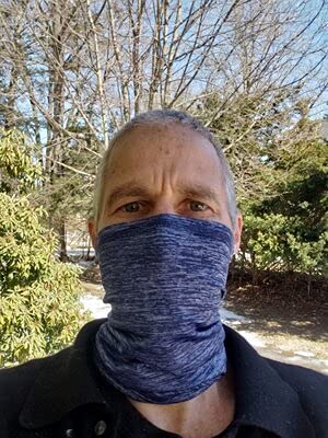 2-Pack 100% Polyester Blue Neck Gaiters Stretch Fit Cold, Wind, Sun, UV Protection (S)2