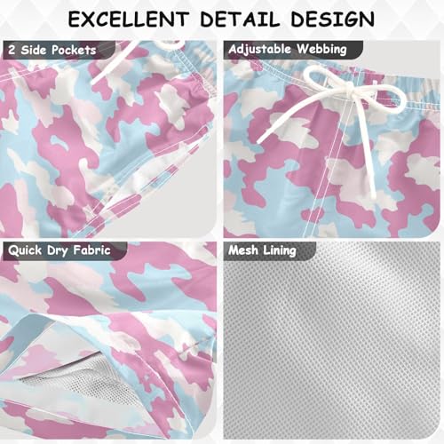JUNZAN Camouflage Boys Swim Trunks Toddler Swimming Trunks for Boy Beach Swim Shorts Sky Blue3