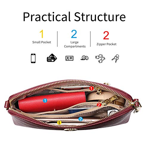 Image of SENDEFN Small Crossbody Phone Purses for Women Vegan Leather Crossbody Bags Shoulder Handbags