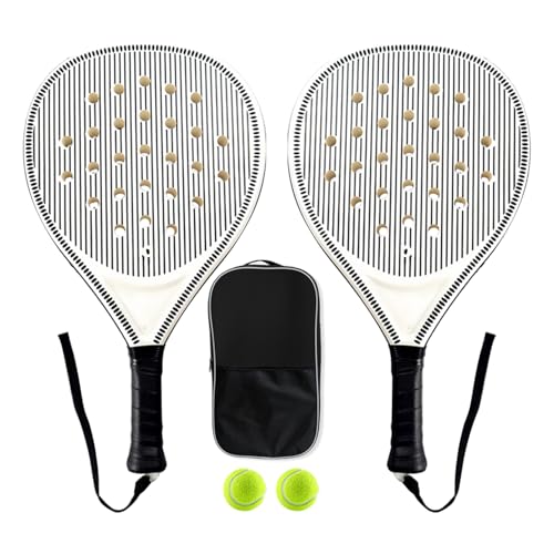 Raqueta de Tenis de Paleta - Superficie de Carbono, Alma de Espuma, Duradero | Agujeros optimizados de Flujo de Aire, Raqueta de Tenis Ligera para niños y Adultos, una Raqueta cómoda para Jugar en S