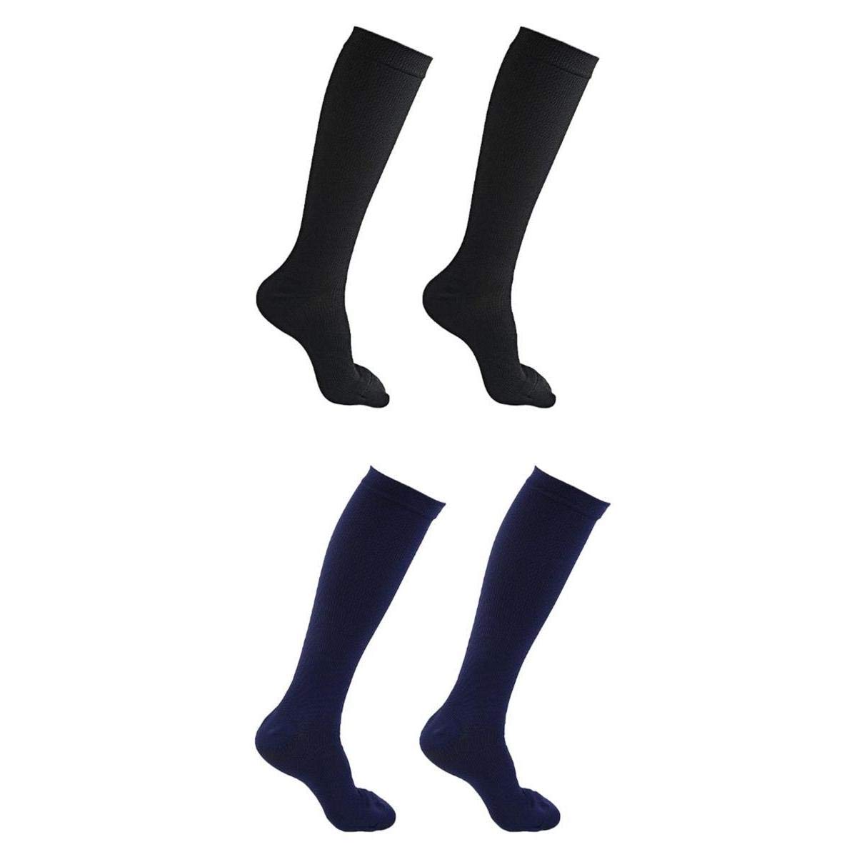 heavenglow 2 Pair Women Compression Knee High Sock for Athletic Running Flight Travel-picture-13