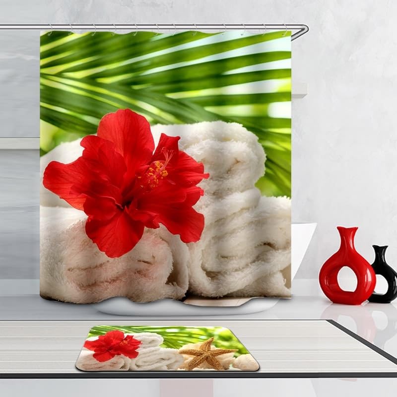 Rideau de douche imperméable lavable 1,8x2m polyester anti-moisissure