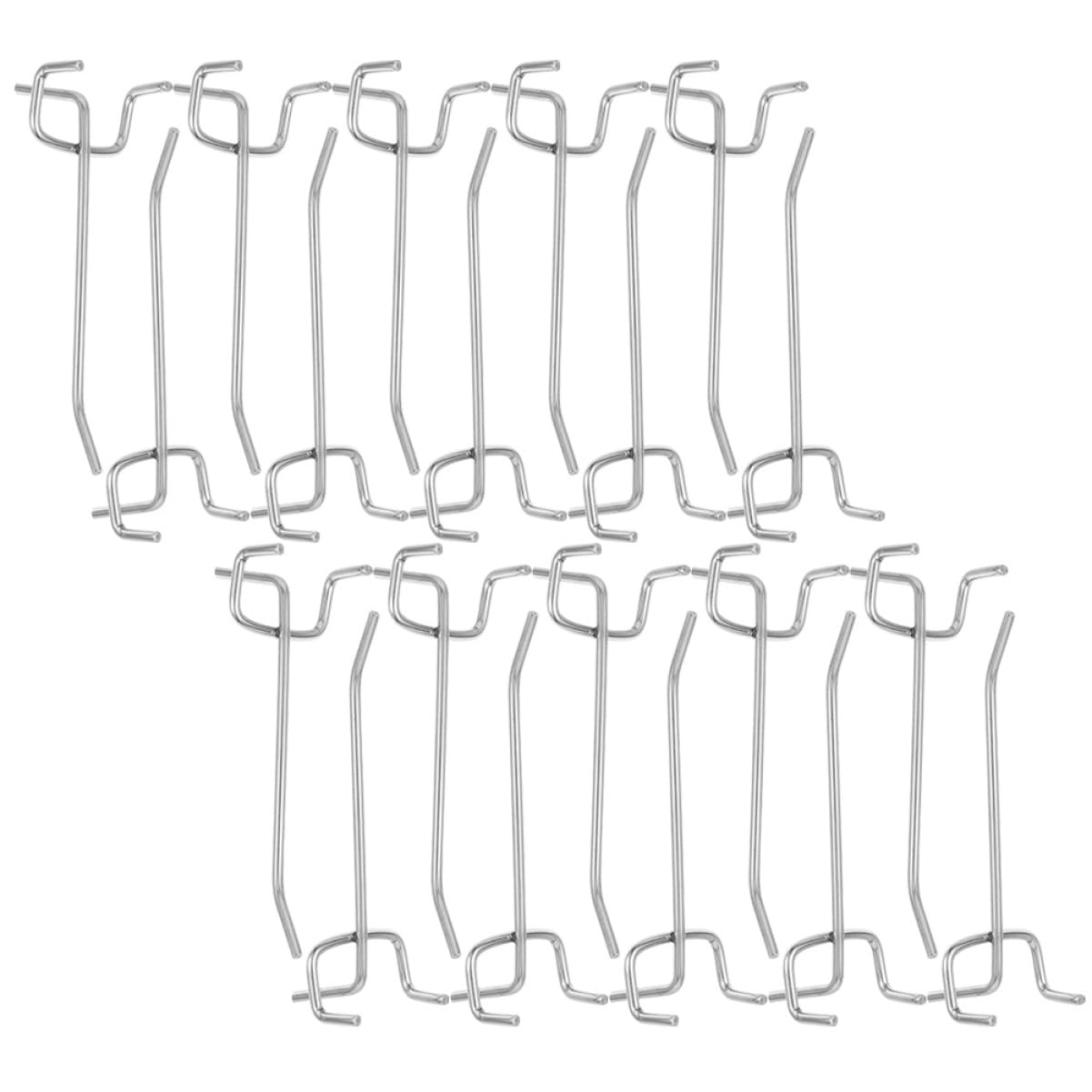 KICHOUSE Peg Board Holders 20 Iron Pegboard Hooks Strong and Sturdy for Tool Hanging Garage Workplace