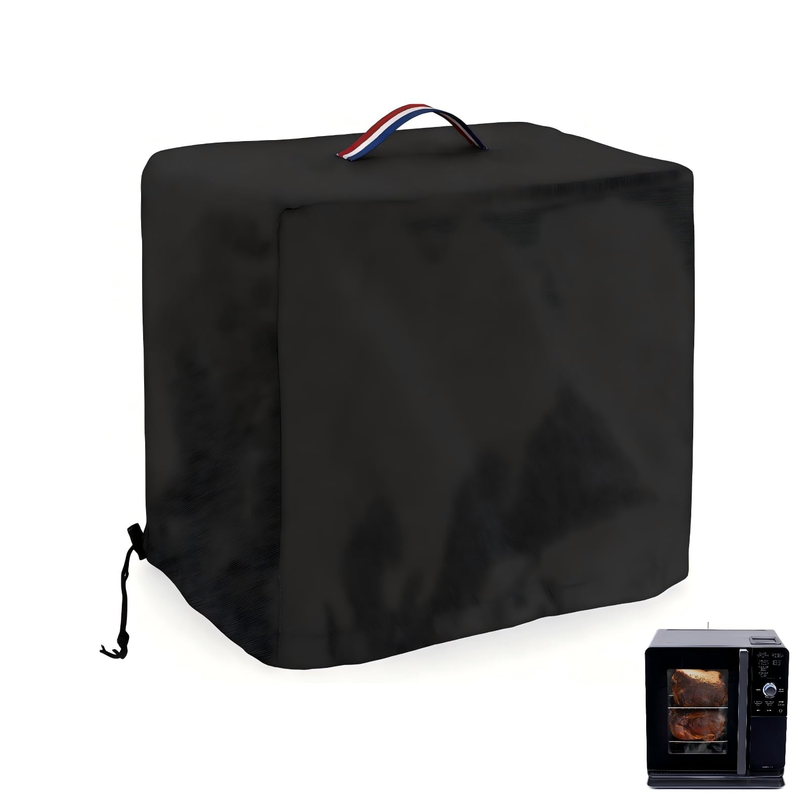 Agustone Pellet Smoker Cover Compatible with GE Profile Indoor Pellet Smoker, Heavy Duty BBQ Cover for Tabletop Smokers - Black, 17" L x 21" W x 16.5" H