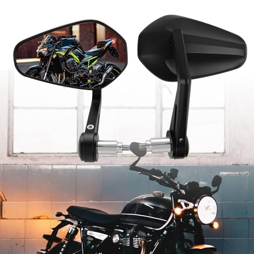 Image of DREAMIZER Motorcycle Mirrors Bar End Mirror Universal Rear View Mirrors for Motorcycles 7 /8 inch Handlebars, Compatible with Honda Grom, Yamaha, Kawasaki, Ducati, Suzuki and More