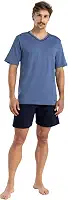 Pijama Curto Masculino Mash 100% Algodão Respirável Gola V