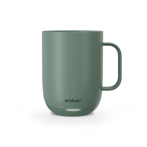 Ember Temperature Control 14oz Smart Mug 2, App-Controlled and Rechargeable Heated Coffee Cup Warmer with Intelligent LED Display, Sage Green. (Renewed) - Sage Green - 14 oz