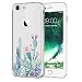 LUOLNH For iPhone 6 case,iPhone 6s Case with flowers, Slim Clear Chrome Gold Floral Pattern Soft Flexible TPU Back Cover Case for iPhone 6/6s [4.7 inch] -Cactus flower