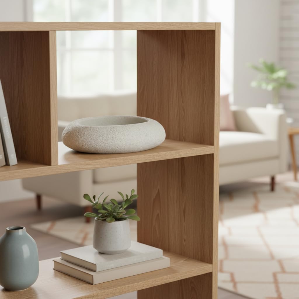 Large Decorative Bowl decor, Decorative Bowls for Modern Home Decor,Stylish Key Bowl for Entry Table,Decorative Fruit Bowls for Kitchen Counter (12.4" Light Gray)