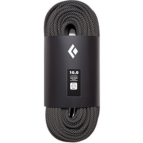 Black Diamond 10.0 Static Rope 65m | Durable Low-Stretch Nylon Core | Smooth Handling | Static Line for Hauling, Rappelling & Rescue