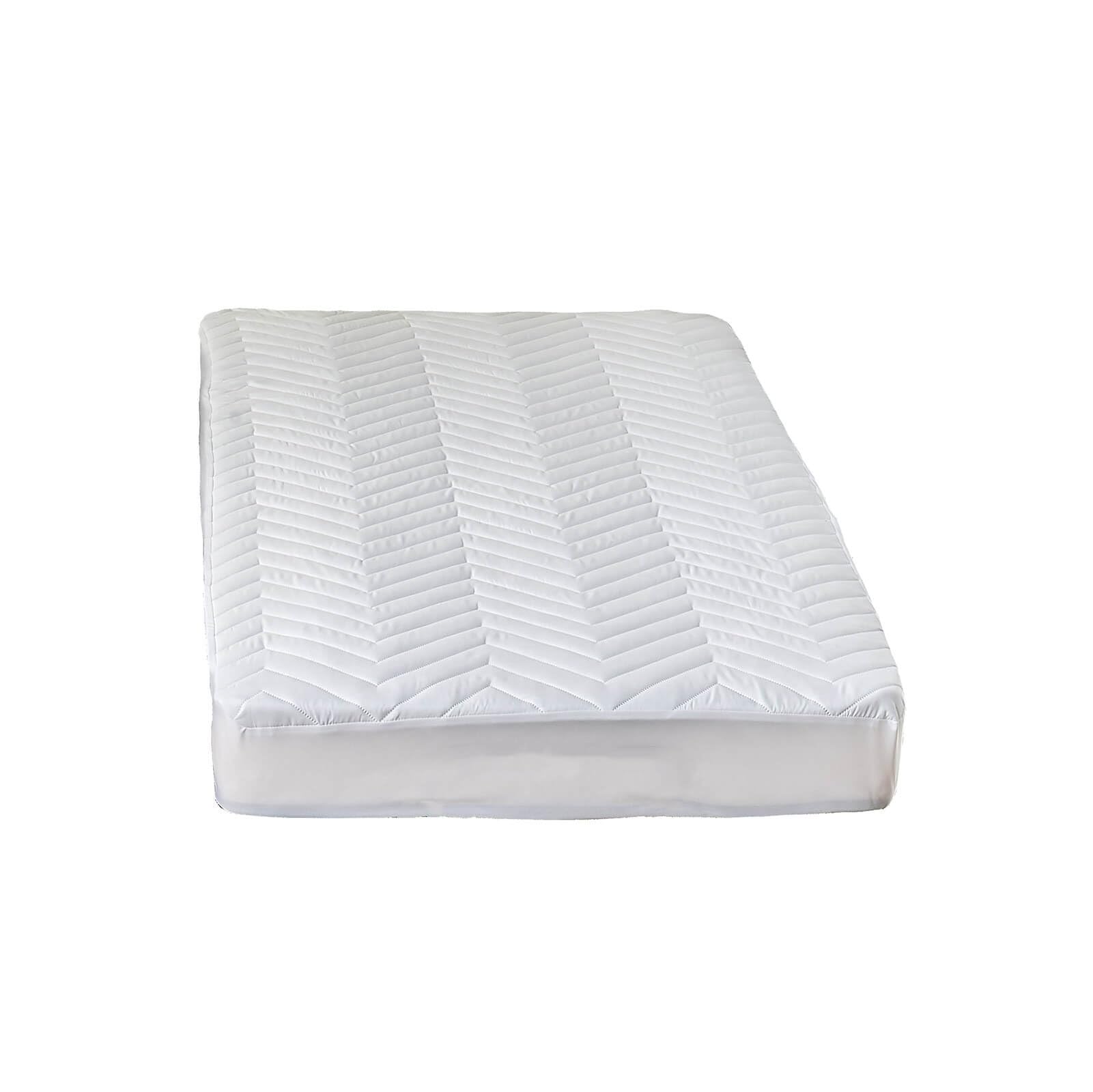 Protector de colchón acolchado impermeable para litera de caravana de 30 x 75 pulgadas, tamaño individual, tamaño de cuna, sábana bajera ajustable 6