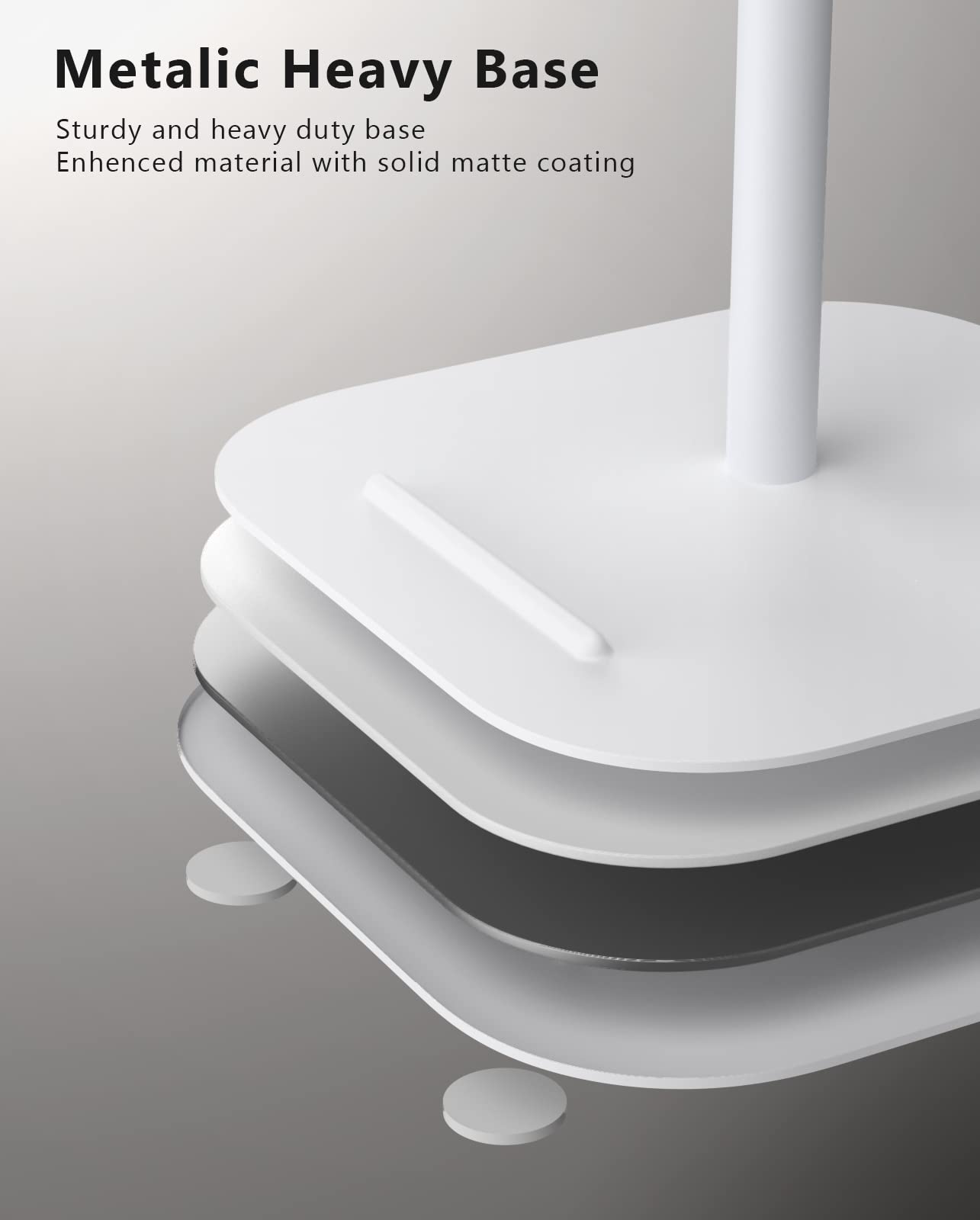 MiiKARE Controller Holder 6 Tiers with Headphone Holder, Adjustable Gaming Controller Headset Stand-White