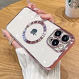 aowner Magnetic Clear Case for iPhone 12 Pro Case with Camera Lens Protector, Compatible with MagSaf