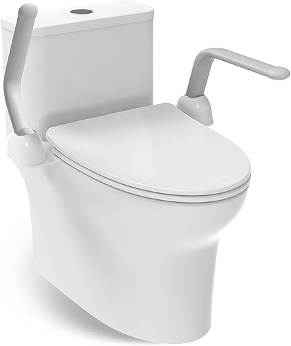 Barandilla de seguridad para inodoro, pasamanos de inodoro plegable resistente, soporte de aleación de aluminio de hasta 480 libras, perfecto para