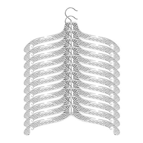 Perfecasa crystal clear plastic clothes top hangers, diamond cut,…