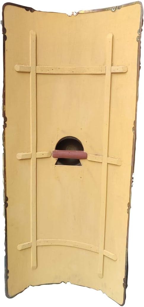 NauticalMart Roman Shield Scutum 42" x 24" Brass Lined - One Size - Red Armour