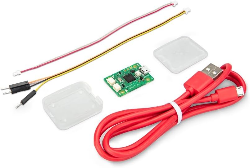 REES52 USB Debug Probe for RPi Pico, 3-Pin Debug Connetor for RPi Pico RP2040 Microcontroller, with Clear Case and Cables