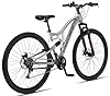 Chillaxx Falcon VTT de 29", pour garçons, filles, femmes et hommes, freins à disque, dérailleur à 21 vitesses, suspension complète, gris #2