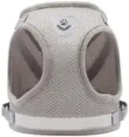 Coleira Pet Peitoral Ajustável para Cachorro com Guia, Malha Respirável, Design Reflexivo, Confortável (Cinza, Extra Grande)