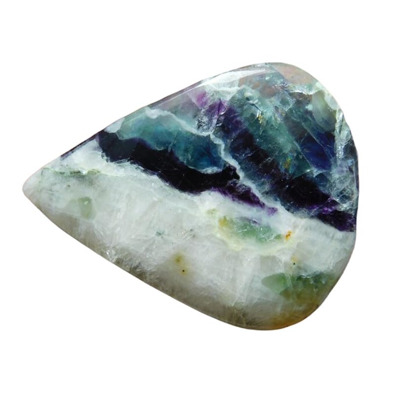 Pierre gemme fluorite naturelle en forme de poire 59x47mm pour bijoux
