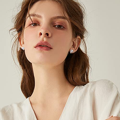 FASACCO 5Pairs Clip on Earrings for Women Non Pierced Diamond CZ Earrings Comfortable Silver Clip Earrings for Wedding and Dance Competitions Hypoallergenic4