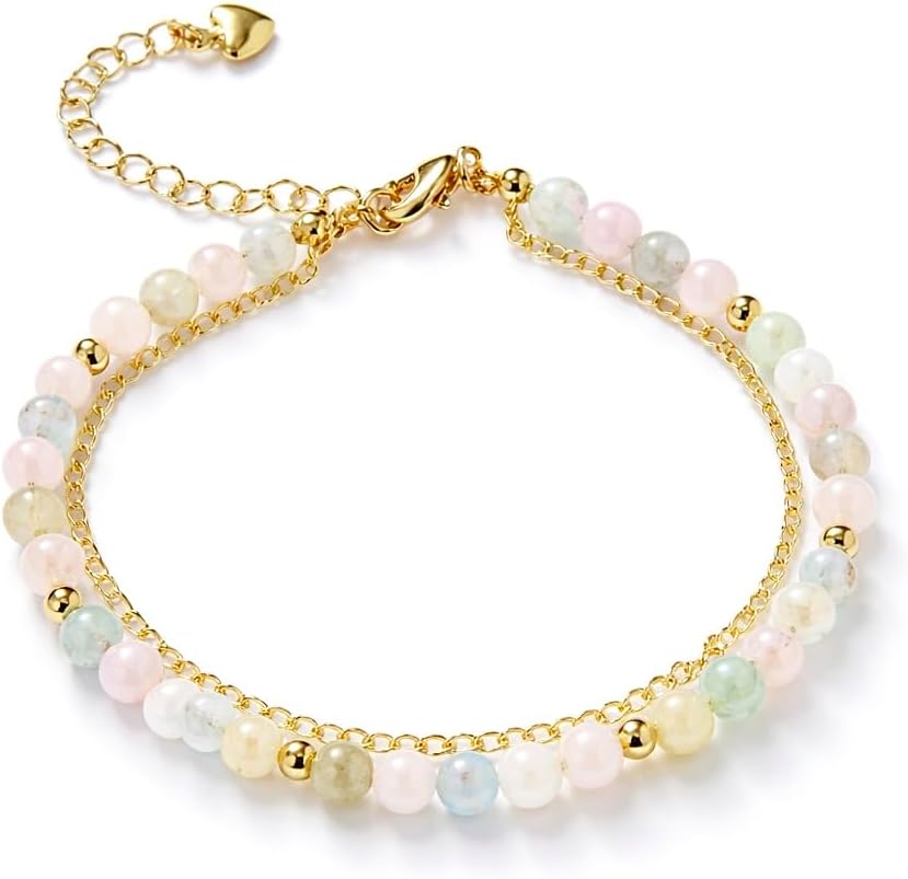 LISS Healthy Pregnancy Bracelet Gift – Natural Gemstones for Expecting Moms – Calm Energy & Emotional Support – Meaningful Jewelry for First-Time Mothers