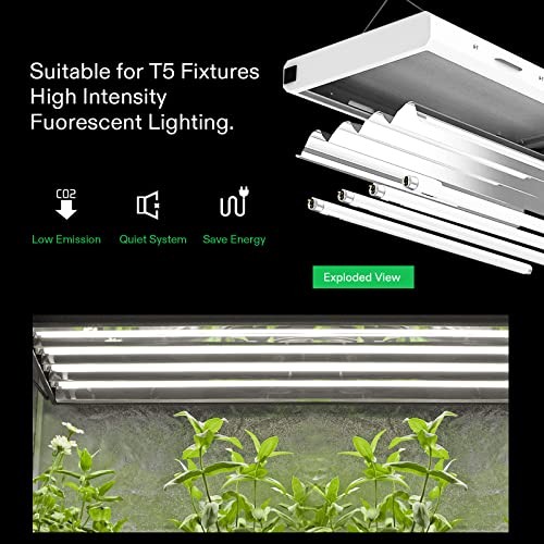 Vivosun B01731MOGQ T5 Grow Light Bulbs 2 Ft 22 Inches, 24W 6500K Ho Fluorescent Tubes Light Bulbs, Cool White T5 Bulb For 22 Inches T5 Light Fixtures, T5 Grow Lights For Indoor Plants thumb #5