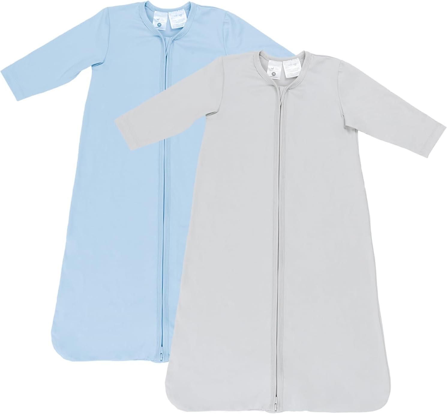 2-Pack Lightweight Long Sleeve Baby Sleep Sack Wearable Blanket, 0.5 TOG Sleeping Bag for Babies