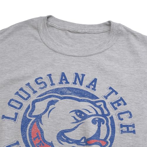 Louisiana-Tech-University-Bulldogs-Classic-Retro-Stamp-Logo-Official-NCAA-Classic-Ring-Spun-T-Shirt-Unisex-for-Men-Women-Athletic-Heather-Medium