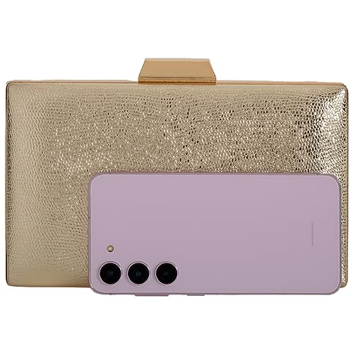 Image of JNB Women's Metallic Material Hard Case Evening Party Clutch