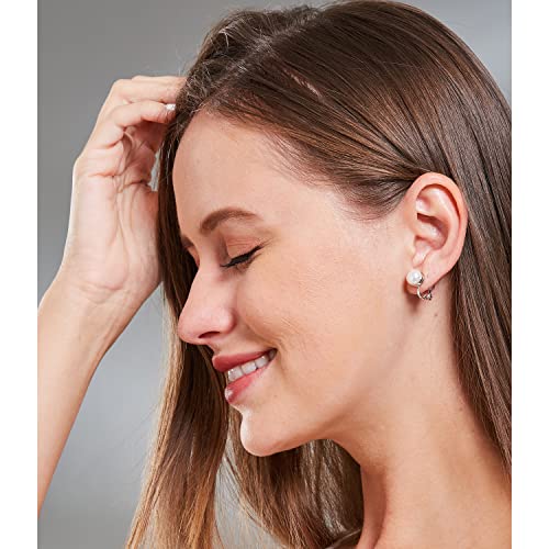 Yoqucol 8Mm Simulated Freshwater Pearl Clip On Earrings Not Pierced Elegant Stud Jewelry For Women Girls #TOP2