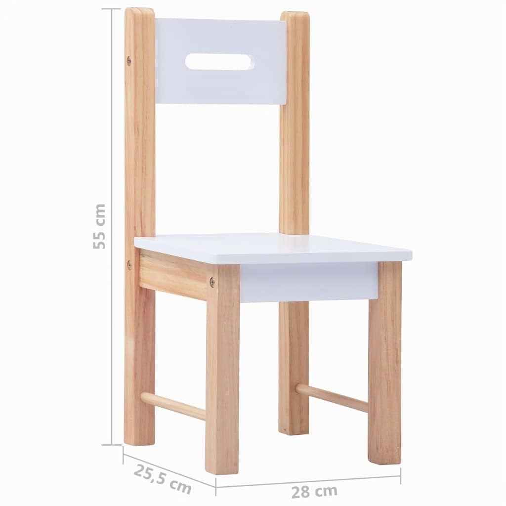 vidaXL Ensemble de Table et chaises pour Enfants 3 pcs Noir et Blanc