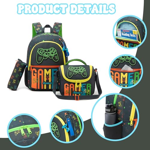 Boys Backpack for School Backpack for Kids Backpacks for Boys with Lunch Bag Set Bookbag for Kids 8-12 Back to School Supplies for Elementary Middle Toddler Student4