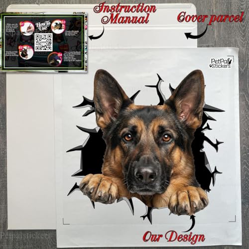 Image of Vinyl Dog Stickers - Car Decals for Women & Dog Lovers (German Shepherd)