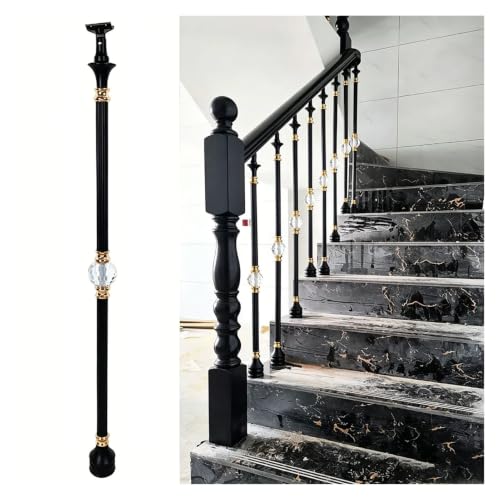 Montants escalier Al-Mg rigides 95cm et cristal pour sécuriser et embellir une villa