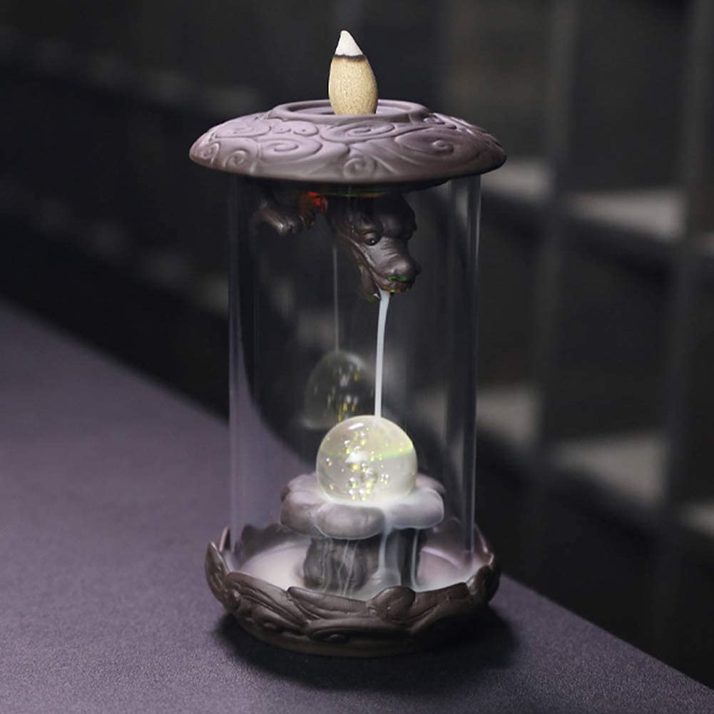 Buy ELECDON Incense Burner, with Windshield LED Light Incense Burner