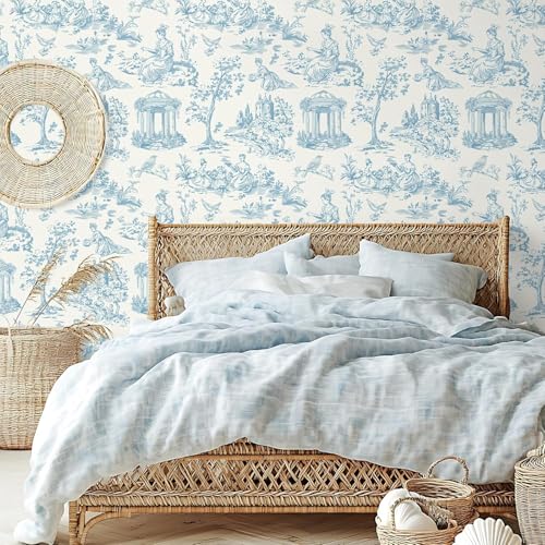 Image of Peel and Stick Wallpaper Flowers Leaves Vinatge Forest Watercolor Watercolor Elegant Birds Tree Pattern Design Tropical Wallpaper Contact Paper Botanical Wallpaper Removable Wall Decor 16.5By87INCH
