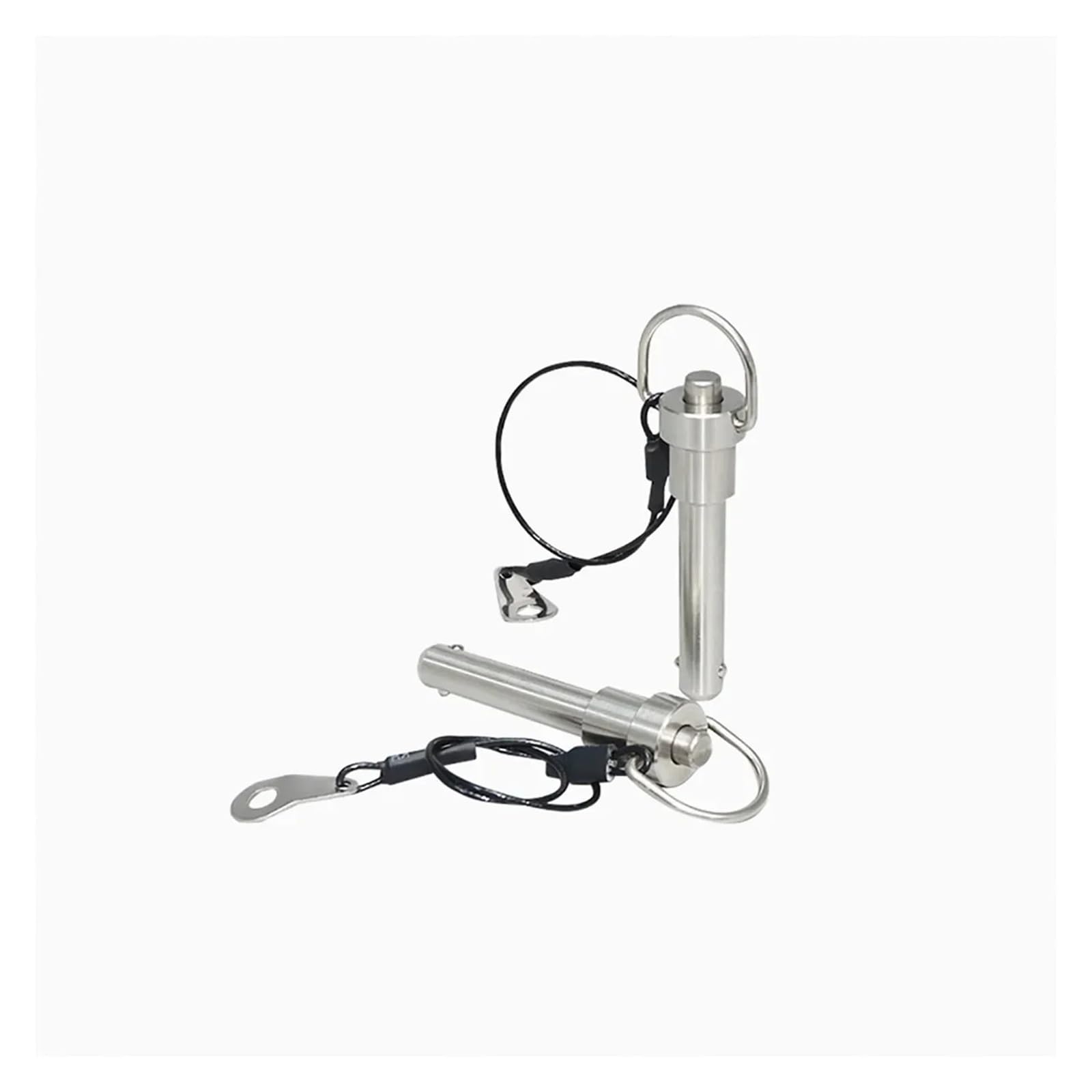 Botón de pasador de bloqueo de cabeza esférica, pasador de posicionamiento de bola de acero de liberación rápida/con cable de bucle de tracción M5-M6(1pcs 5x95)