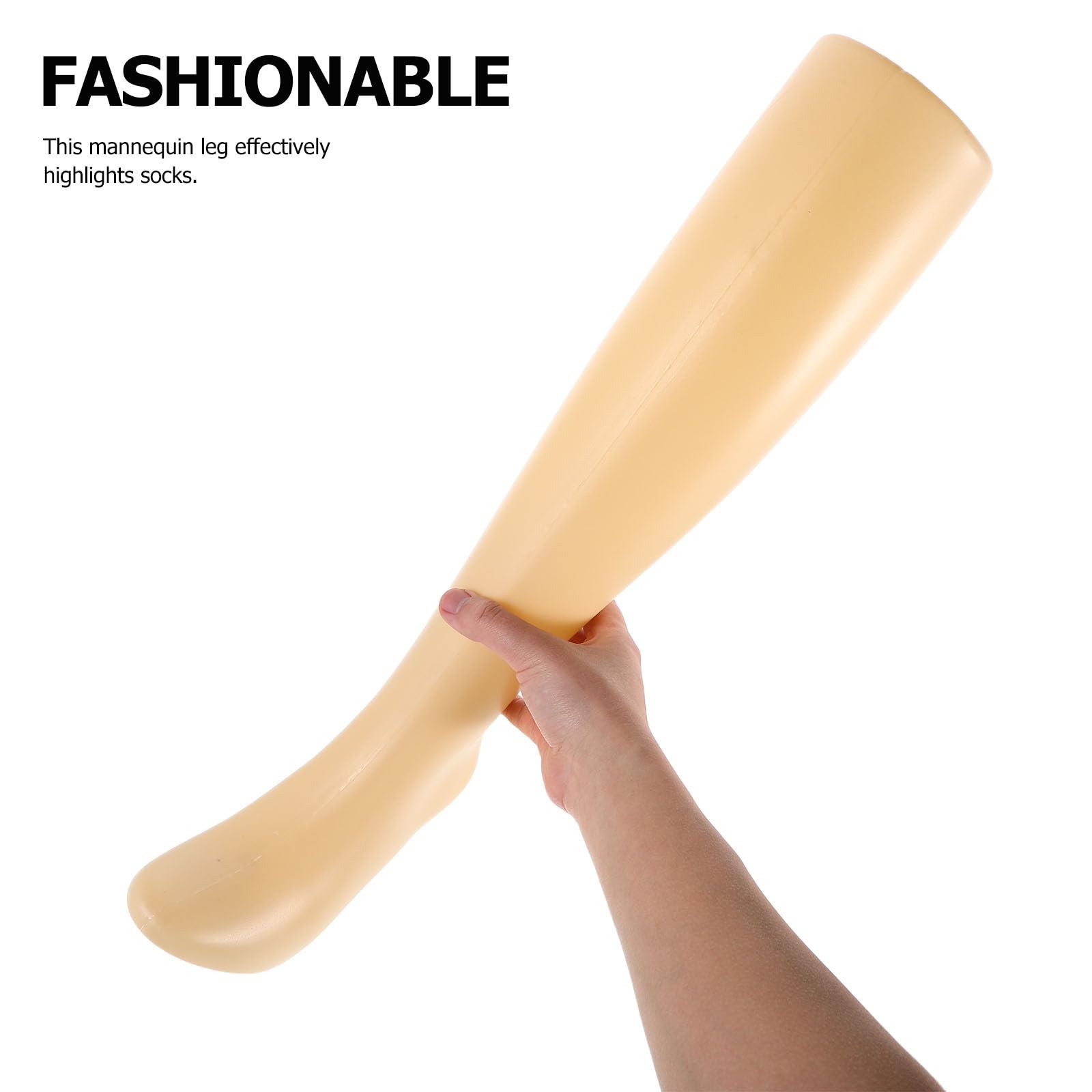 Healeved Fußmodell in Nahtlosem Weibliches aus Kunststoff PE zur Beige Realistisches Stehendes Finish Präsentation Mittelhohen Socken im Laden und Ausstellungen