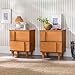 Walker Edison Contemporary 2-Piece Detailed Drawer Solid Wood Nightstands