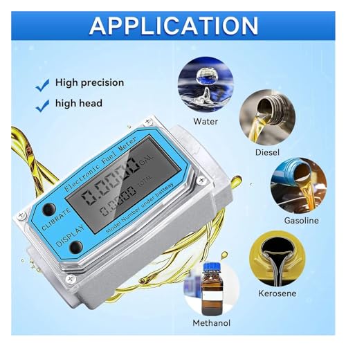 Débitmètre d'eau à affichage LCD précis pour compteur de carburant